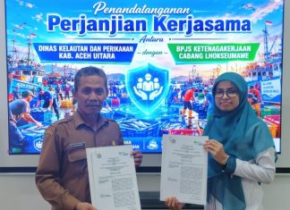 BPJS Ketenagakerjaan Lhokseumawe dan DKP Aceh Utara Perkuat Perlindungan Nelayan Melalui Kerja Sama Strategis