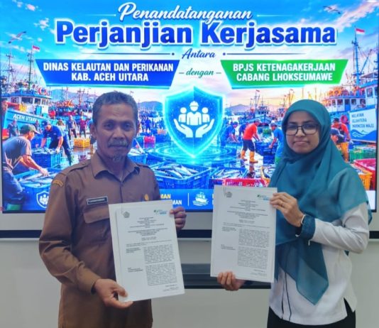 BPJS Ketenagakerjaan Lhokseumawe dan DKP Aceh Utara Perkuat Perlindungan Nelayan Melalui Kerja Sama Strategis