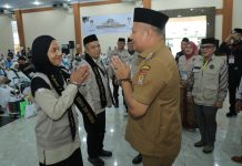 Wakil Bupati Asahan Sambut Kepulangan Jamaah Haji Kloter 7 di Asrama Haji Medan