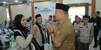 Wakil Bupati Asahan Sambut Kepulangan Jamaah Haji Kloter 7 di Asrama Haji Medan