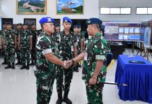 Danlanud RSA Terima Penyerahan Jabatan Dansathanlan, Apresiasi Pengabdian Mayor Pom Aep Rahmat