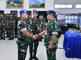 Danlanud RSA Terima Penyerahan Jabatan Dansathanlan, Apresiasi Pengabdian Mayor Pom Aep Rahmat