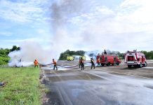 Kolaborasi Lanud RSA dan UPBU Ranai Gelar Latihan ERP, Simulasikan Kecelakaan Pesawat di Natuna