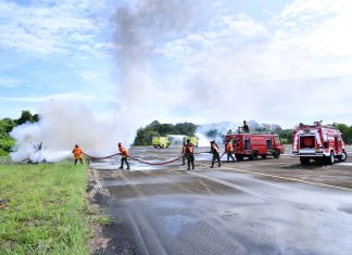 Kolaborasi Lanud RSA dan UPBU Ranai Gelar Latihan ERP, Simulasikan Kecelakaan Pesawat di Natuna