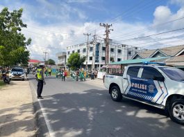 Satlantas Polres Natuna Kawal Pawai 1 Muharram 1448 H, Ratusan Pelajar Madrasah Semarakkan Tahun Baru Islam