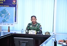 Danlanud RSA Natuna Pimpin Rapat Staf Bahas Program Kerja Jelang Akhir Semester I