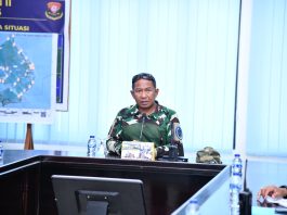 Danlanud RSA Natuna Pimpin Rapat Staf Bahas Program Kerja Jelang Akhir Semester I