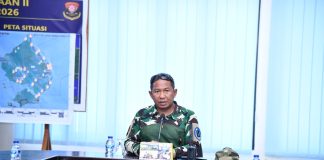 Danlanud RSA Natuna Pimpin Rapat Staf Bahas Program Kerja Jelang Akhir Semester I