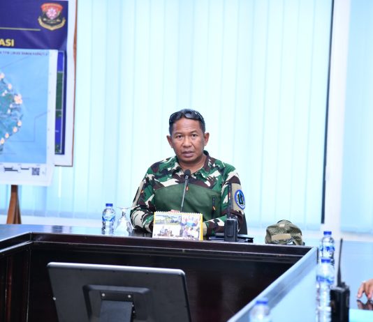 Danlanud RSA Natuna Pimpin Rapat Staf Bahas Program Kerja Jelang Akhir Semester I