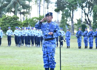 Danlanud RSA Natuna Pimpin Upacara Bendera, Pangkoopsudnas Tekankan Karakter Prajurit AMPUH