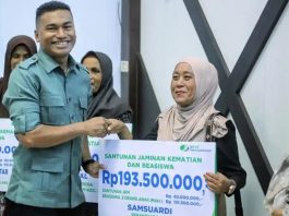 BPJS Ketenagakerjaan Salurkan Santunan Rp1 Miliar untuk 11 Ahli Waris Pekerja di Aceh Barat Daya