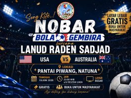 Nobar USA vs Australia, Lanud RSA Hadirkan Hiburan Gratis untuk Masyarakat Natuna