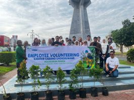 Peduli Lingkungan, BPJS Ketenagakerjaan dan Pemko Lhokseumawe Tanam Bibit Pohon