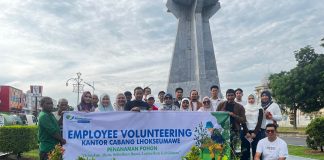 Peduli Lingkungan, BPJS Ketenagakerjaan dan Pemko Lhokseumawe Tanam Bibit Pohon
