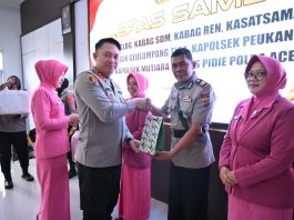 Sejumlah PJU dan Kapolsek Polres Pidie Berganti, Ini Pesan Kapolres Jaka Mulyana