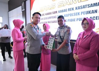 Sejumlah PJU dan Kapolsek Polres Pidie Berganti, Ini Pesan Kapolres Jaka Mulyana