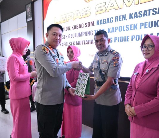 Sejumlah PJU dan Kapolsek Polres Pidie Berganti, Ini Pesan Kapolres Jaka Mulyana
