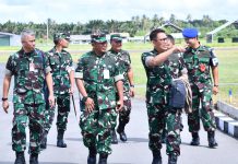 Danlanud RSA Sambut Kedatangan Asren Koopsudnas dan Itjenau di Natuna