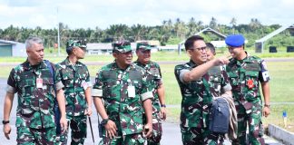 Danlanud RSA Sambut Kedatangan Asren Koopsudnas dan Itjenau di Natuna