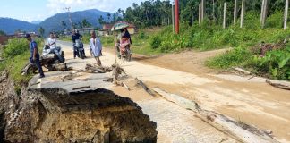 Jalan Penghubung Aceh Timur–Gayo Lues di Desa Nalon Terancam Putus Akibat Erosi Sungai
