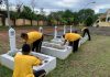 Sambut HUT Bhayangkara ke-80, Polsek Bunguran Timur Polres Natuna Gelar Gotong Royong di Makam Pahlawan