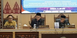 Jawab Pandangan 7 Fraksi, Bupati Bengkalis Apresiasi Dukungan dan Saran Legislatif sebagai Dasar Perbaikan Tata Kelola Pemerintahan