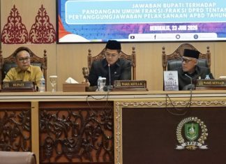 Jawab Pandangan 7 Fraksi, Bupati Bengkalis Apresiasi Dukungan dan Saran Legislatif sebagai Dasar Perbaikan Tata Kelola Pemerintahan