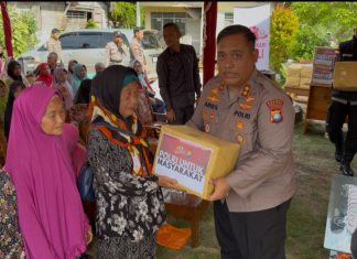 Sambut Hari Bhayangkara ke-80, Polres Natuna Salurkan 80 Paket Sembako untuk Warga Bunguran Selatan