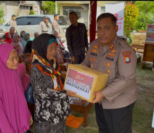 Sambut Hari Bhayangkara ke-80, Polres Natuna Salurkan 80 Paket Sembako untuk Warga Bunguran Selatan