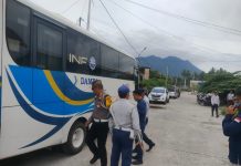 Kasatlantas Polres Natuna dan Dishub Cek Kelayakan Bus Damri, Pastikan Aman Beroperasi