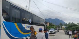 Kasatlantas Polres Natuna dan Dishub Cek Kelayakan Bus Damri, Pastikan Aman Beroperasi