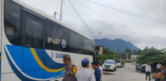 Kasatlantas Polres Natuna dan Dishub Cek Kelayakan Bus Damri, Pastikan Aman Beroperasi