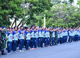Bangun Jiwa Sehat dan Semangat Kebersamaan, Lanud RSA Natuna Gelar Olahraga Bersama
