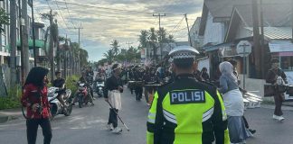 Dukung Kelancaran Pawai Ta’aruf SMAN 2 Bunguran Timur, Satlantas Polres Natuna Siagakan 16 Personel