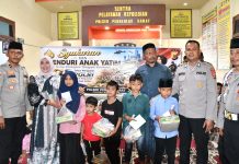 Polsek Peureulak Barat Santuni 50 Anak Yatim, Wujud Syukur Hari Bhayangkara ke-80