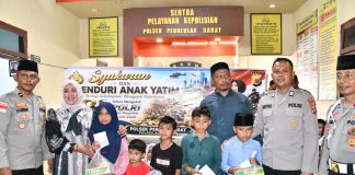 Polsek Peureulak Barat Santuni 50 Anak Yatim, Wujud Syukur Hari Bhayangkara ke-80