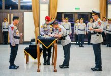 Kapolri Pimpin Pelantikan dan Sertijab Enam Kapolda
