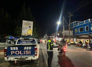 Patroli Malam Akhir Pekan, Satlantas Polres Natuna Jaga Kenyamanan dan Keselamatan Warga