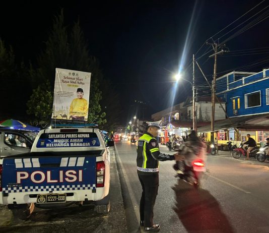 Patroli Malam Akhir Pekan, Satlantas Polres Natuna Jaga Kenyamanan dan Keselamatan Warga
