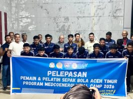 MedcoEnergi Berangkatkan 15 Pesepak Bola Muda Aceh Timur untuk Berlatih di PSS Sleman
