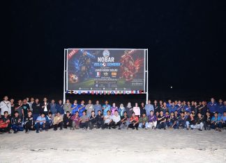 Lanud Raden Sadjad Natuna Gelar Nobar Gratis Semifinal Prancis vs Spanyol, Layar Tancap di Bibir Pantai Nirwana