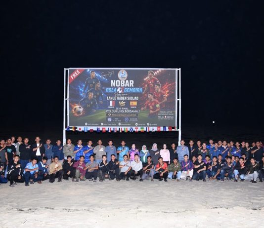 Lanud Raden Sadjad Natuna Gelar Nobar Gratis Semifinal Prancis vs Spanyol, Layar Tancap di Bibir Pantai Nirwana