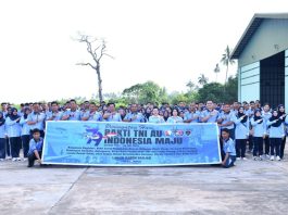 Di Natuna, Lanud RSA Gelar Jalan Santai dan Senam Bersama Sambut Hari Bakti TNI AU ke-79