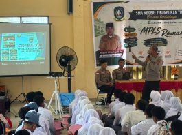 Satbinmas Polres Natuna Sosialisasikan Anti-Bullying kepada Siswa Baru SMAN 2 Bunguran Timur