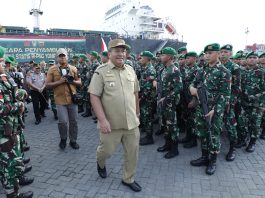 Bupati Asahan Hadiri Penyambutan Kepulangan Satgas Pamtas RI-PNG Yonif 126/KC
