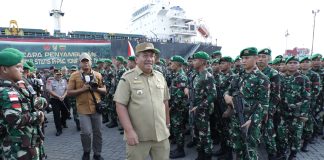 Bupati Asahan Hadiri Penyambutan Kepulangan Satgas Pamtas RI-PNG Yonif 126/KC