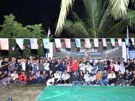 Kebersamaan Warnai Nobar Final Piala Dunia di Nirwana Beach Lanud Raden Sadjad Natuna