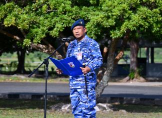Danlanud RSA Natuna Sampaikan Amanat Kasau, Dorong Prajurit Tingkatkan Profesionalisme dan Disiplin Digital