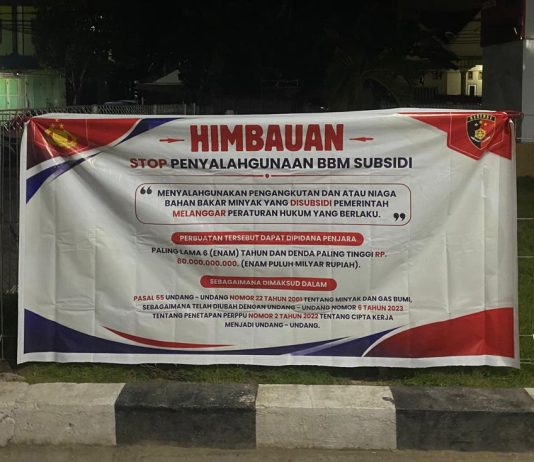 Polres Buton Beri Alarm Imbauan Stop Penyalahgunaan BBM Bersubsidi