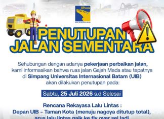 Tingkatkan Keselamatan dan Kenyamanan, BP Batam Lakukan Rekonstruksi Jalan Gajah Mada